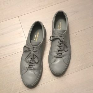 Common Projects Gray Achilles Leather Sneakers